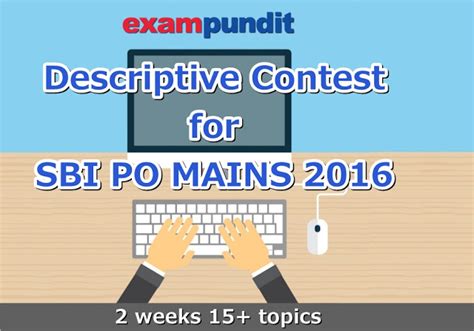 Sbi Po Mains Descriptive Contest Part Exampundit In