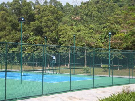 Tennis Court Architectural Landscape Stock Photo - Image of asia ...