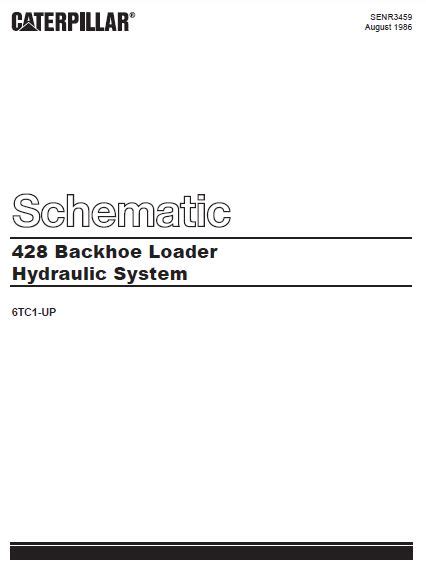 Cat Tc Backhoe Loader Electrical Hydraulic System Schematic