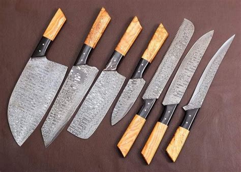 custom handmade chef knives set cutting knife leather sheath chef