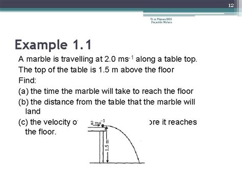 Projectile Motion Yr Physics Bhs Projectile