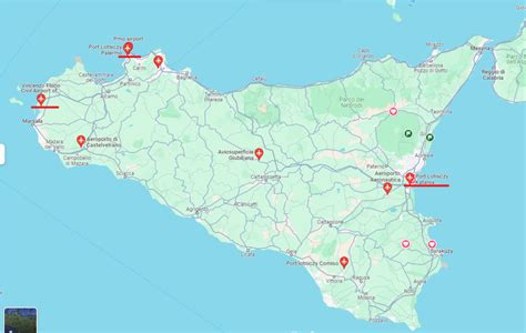 Lotniska Na Sycylii I Lotnisko W Katanii Mapa Dojazd Koszty