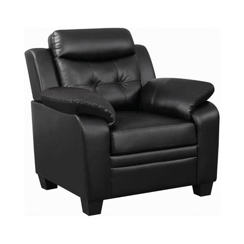 Benjara Black Faux Leather Arm Chair With Cushioned Armrests Bm