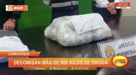 Lambayeque decomisan más de 600 kilos de droga SOLTV PERU