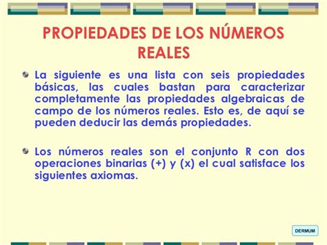 Propiedades De Los Números Reales