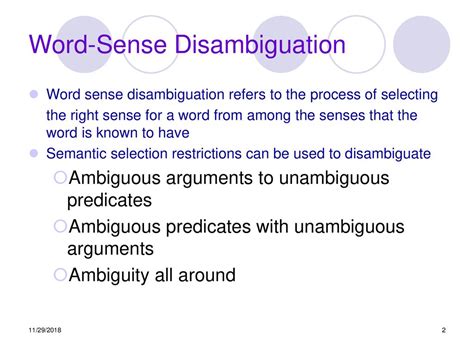 Lecture 29 Word Sense Disambiguation Revision Dialogues Ppt Download