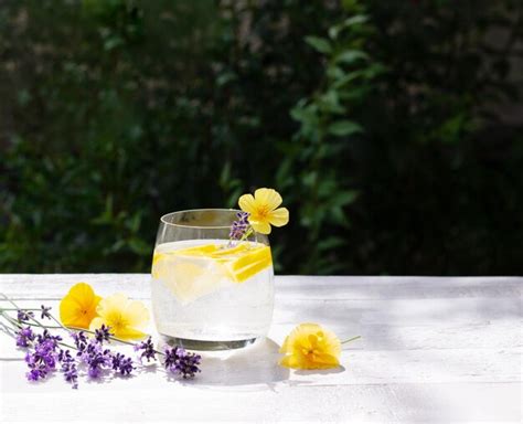 Limonada Caseira Lim O E Cubos De Gelo Em Um Copo Na Mesa De