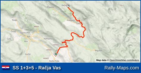 SS 1 3 5 Račja Vas stage map Rally Opatija 2022 MITROPA Rally