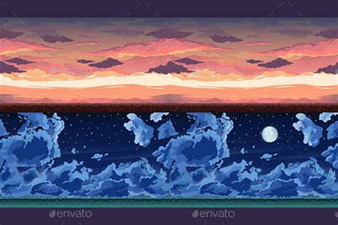 Sky Game Backgrounds, Game Assets | GraphicRiver