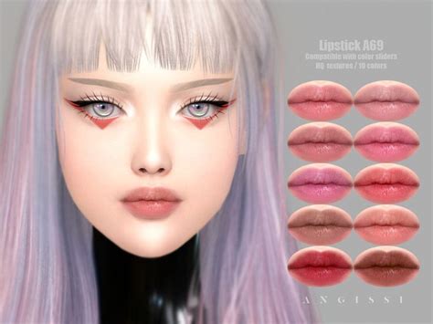 ANGISSI S Lipstick A69 In 2024 Sims Sims 4 Cc Makeup Sims 4