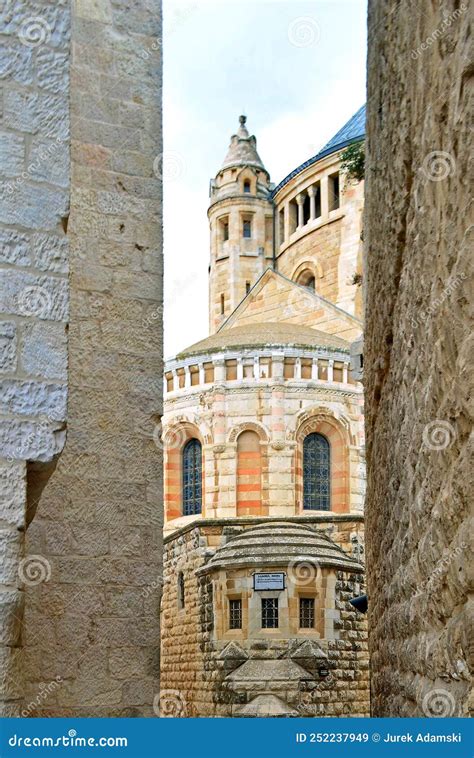 Abbaye Historique De La Dormition Mont Sion Jérusalem Image stock