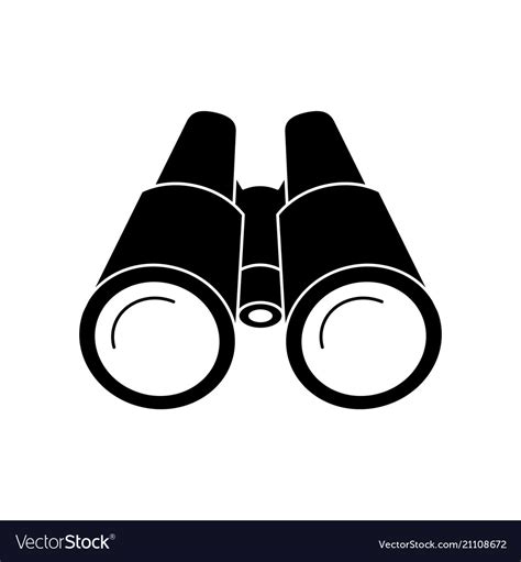 Binoculars Black Icon Royalty Free Vector Image