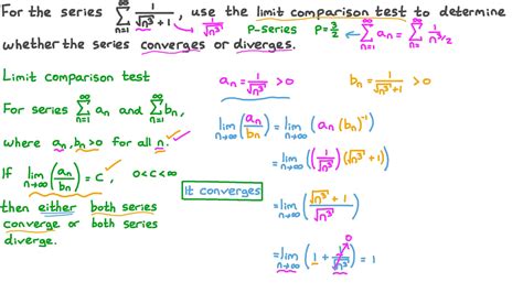 Question Video Use The Limit Comparison Test To Determine The