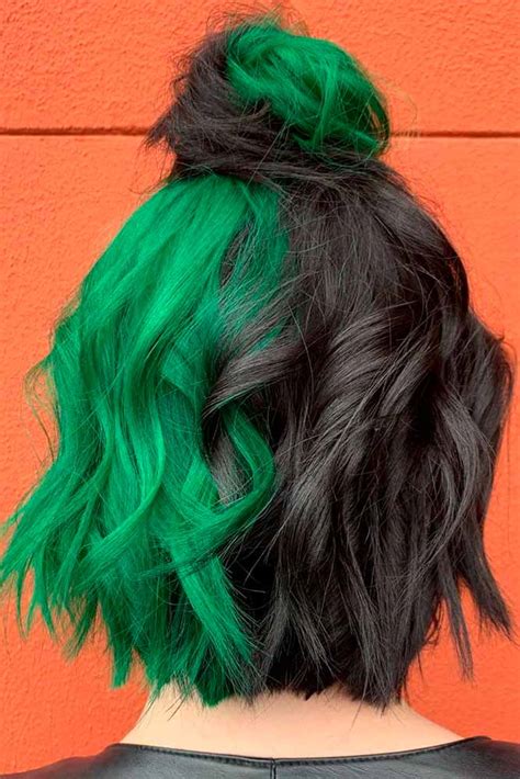 Top Image Black And Green Hair Thptnganamst Edu Vn