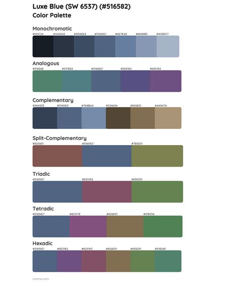 Sherwin Williams Luxe Blue Sw Paint Coordinating Colors And