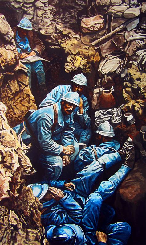 French Soldiers Near Verdun 1916 War Artwork War Art Ww1 Art