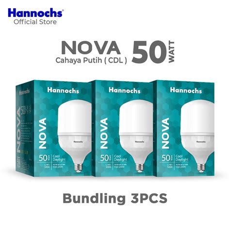 Jual Hannochs Lampu Bohlam Led Nova W Cahaya Putih Paket Isi Pcs