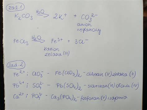 Napisz równania dysocjacji jonowej oraz podaj nazwy systematyczne