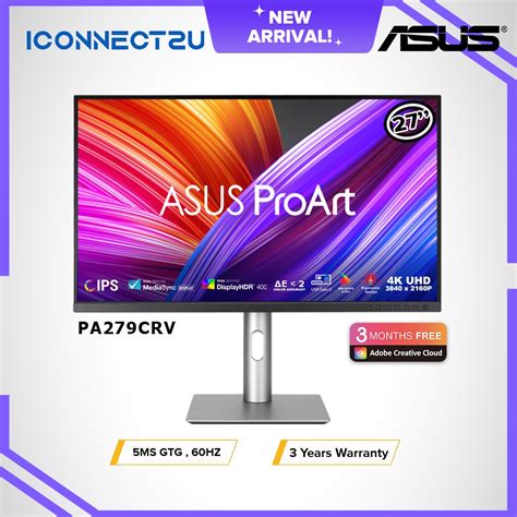 Asus Proart Pa Crv K Uhd Hz Ms Ips Usb C Professional Monitor