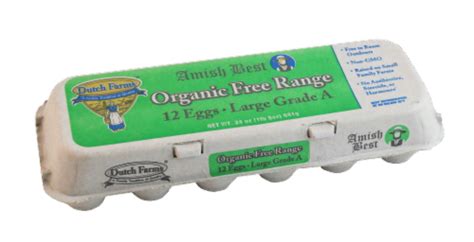 Dutch Farms Free Range Large Brown Organic Eggs 12 Ct Fred Meyer