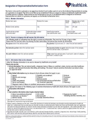 Fillable Online Appeal And Grievance Authorized Representative