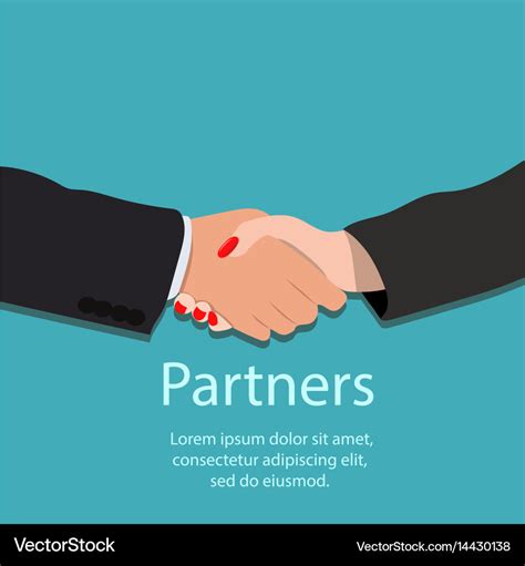 Handshake Partnership Or Teamwork Concept Vector Image