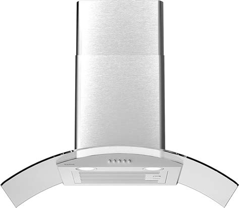 Amazon Soonye Inch Wall Mounted Curved Glass Range Hood With