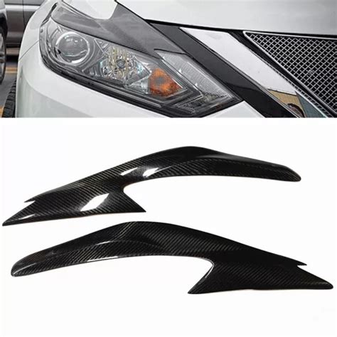 Pair Car Front Headlamp Eyebrow Trim Headlight For Nissan Altima