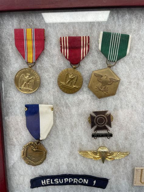 American Military Medals Badges Patch Lot With Case