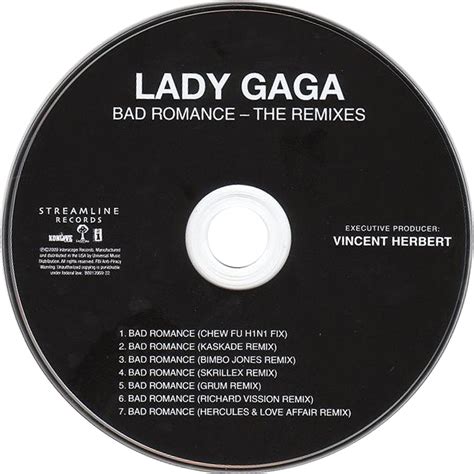 Carátula Cd De Lady Gaga Bad Romance The Remixes Cd Single Portada