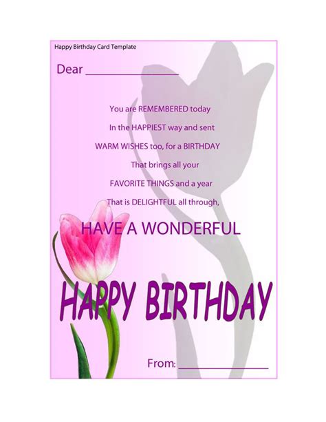 40+ Free Birthday Card Templates ᐅ Template Lab with Microsoft Word ...