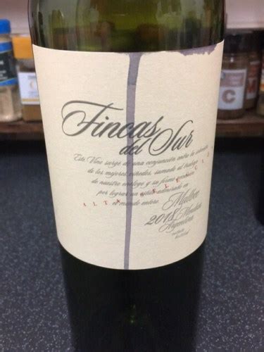 2018 Fincas Del Sur Malbec Vivino