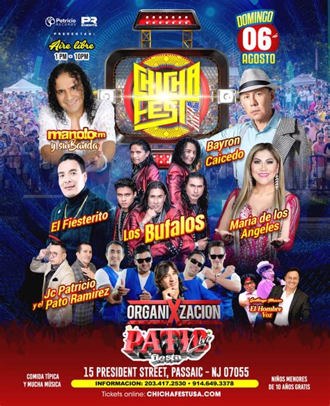 CHICHA FEST USA 2023 NEWARK NJ Tickets Boletos At Fiesta Night Club