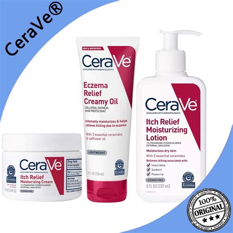 Cerave Itch Relief Moisturizing Cream Dry Skin Ltch Relief Body Lotion Eczema Relief Oil 237ml