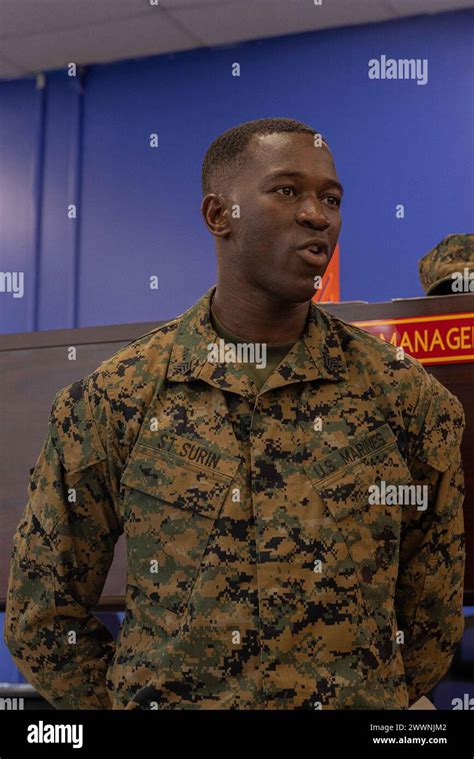 U S Marine Corps­­­­ Sgt Jean Pierre St Surin An Inventory Management Specialist With 2nd