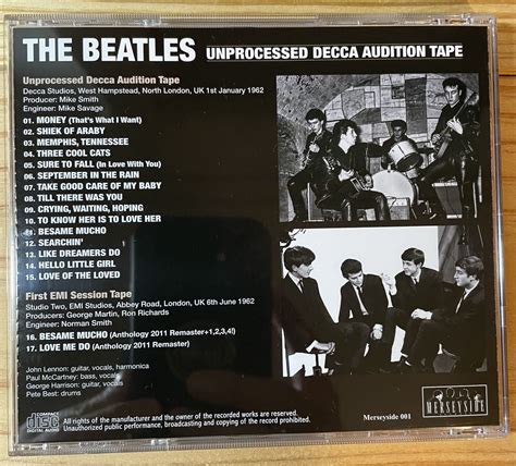 Yahooオークション The Beatles Unprocessed Decca Audition Tape