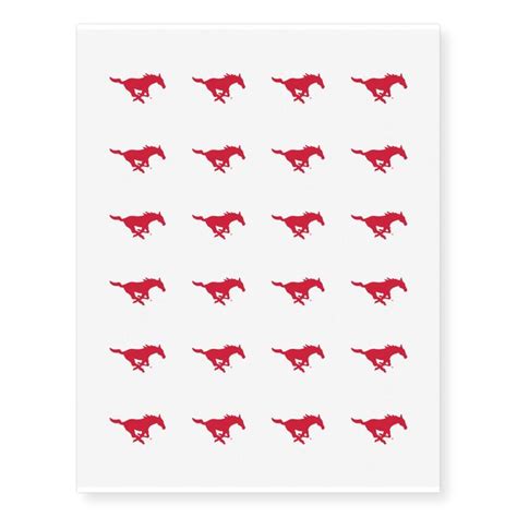 SMU Mustangs Logo Temporary Tattoos | Mustang logo, Temporary tattoos ...