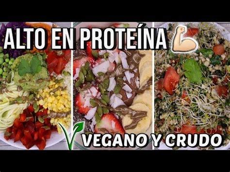 3 COMIDAS CRUDIVEGANAS ALTAS EN PROTEINA Recetas crudiveganas fáciles