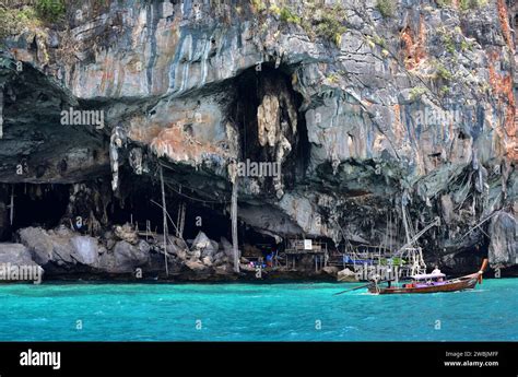 Ko Phi Phi Le Island Viking Cave With A Colony Of Swiftlets Edible