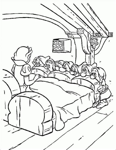 Dwarfs And Snow White Coloring Page Free Printable Coloring Pages The