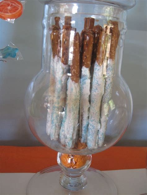 Pretzel Rods White Chocolate Light Blue Sugar Airplane Party