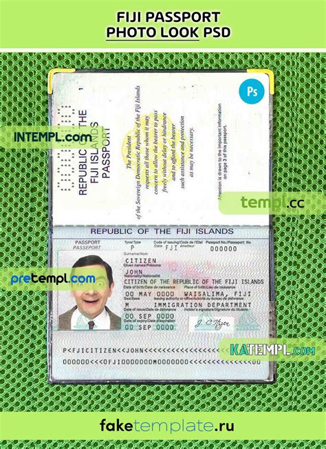 Fiji Passport Psd Download Scan And Photo Look Templates 2 In 1 By Intempl Issuu