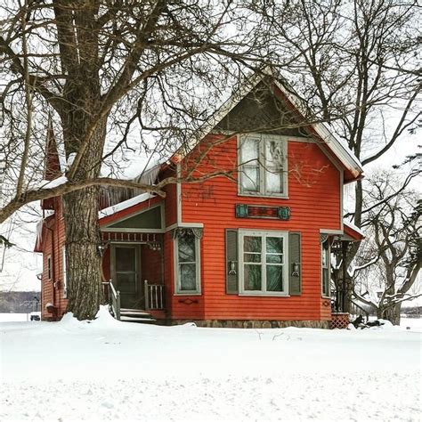 A Red House In The Middle Of Winter