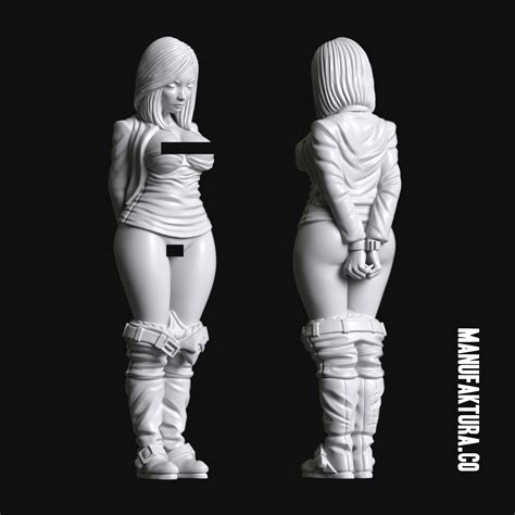 STL File Sub Series 02a Naked Bound Female Prisoner Slave3D