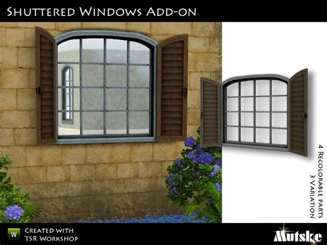 The Sims Resource Shuttered Window Wide Open 2x1