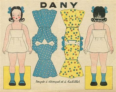 French Front Back Paper Doll Paper Dolls Vintage Paper Dolls