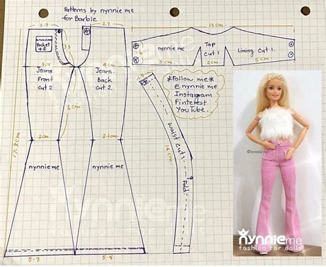 Diy Barbie Doll Clothes Sewing Pattern