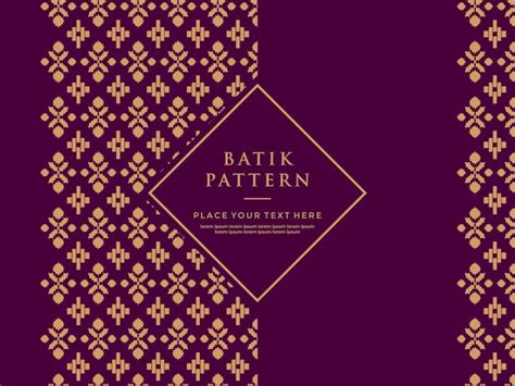 Premium Vector Luxury Batik Pattern Frame Border Background