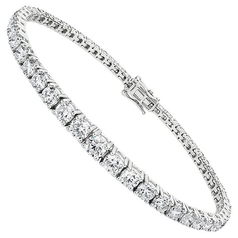 1202 Carat Mixed Cut Natural Diamond Tennis Bracelet In 18k White Gold Ref255 For Sale At 1stdibs