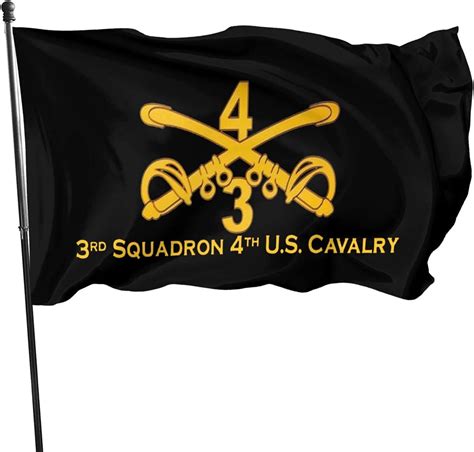 3rd Squadron 4th Us Cavalry Flag 3x5 Ft Outdoor Flags